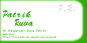 patrik ruva business card
